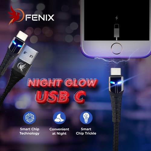 Kabel Data Fast Charging USB C Fenix LED