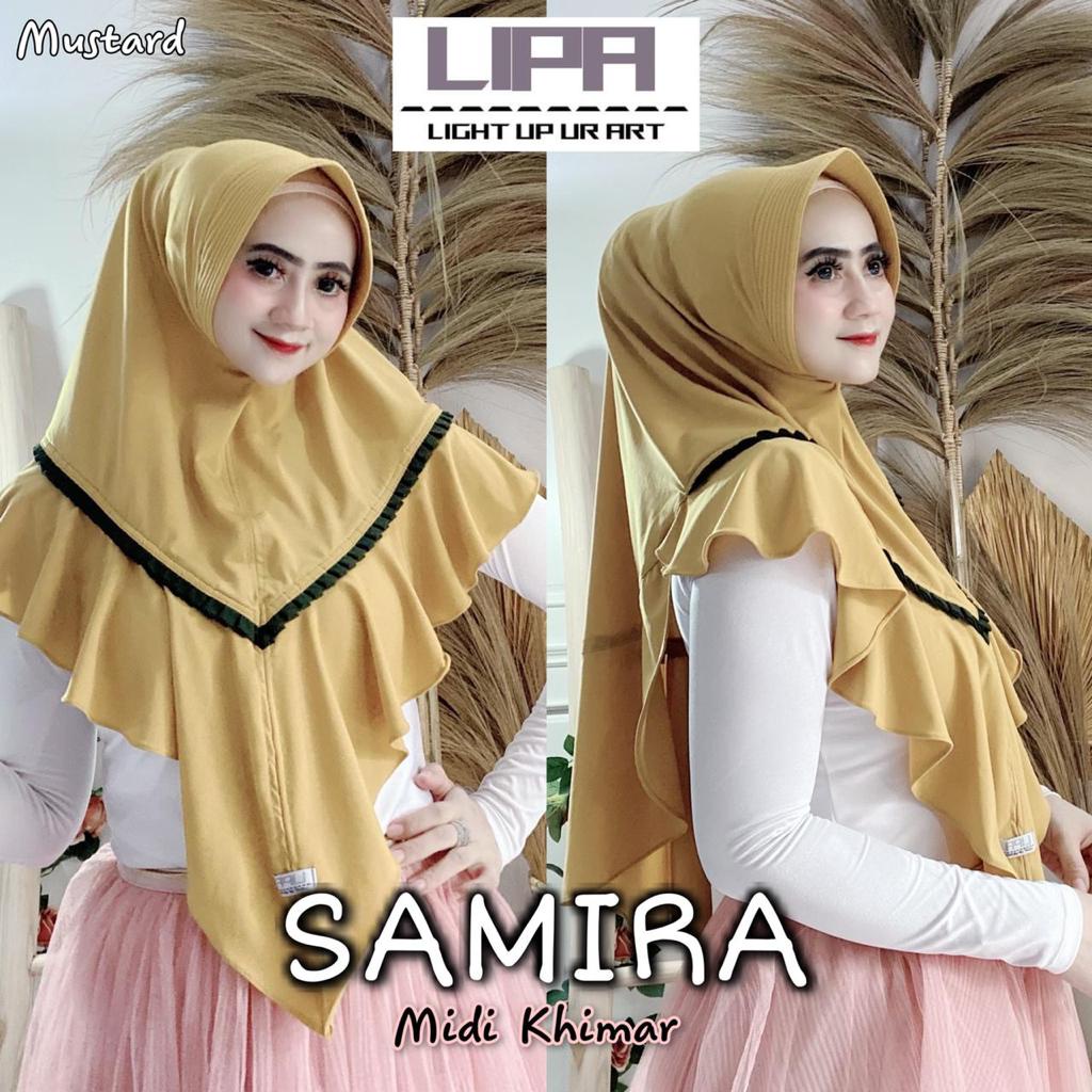 Jilbab Instan Bergo Jersey Samira Ori Lipa-MUSTARD