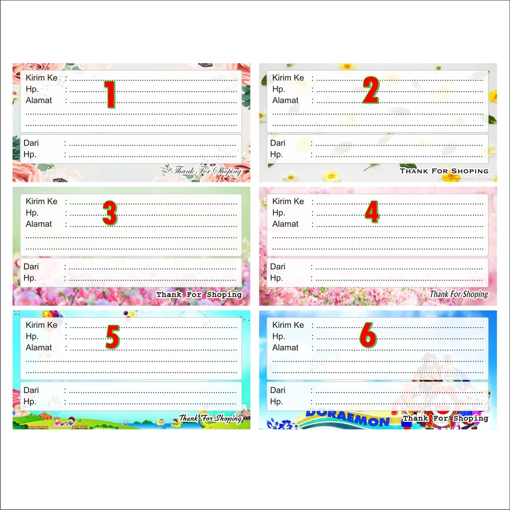 

Label Pengiriman Olshop