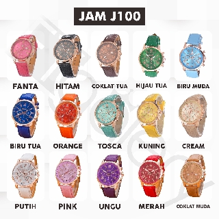 FYG J-100 Jam Tangan Geneva Leather Quartz Jam Tangan