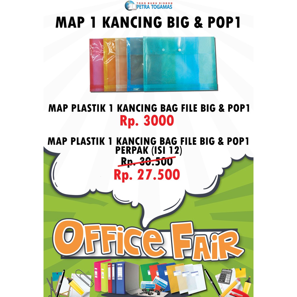 

MAP 1 KANCING BIG & POP1 PERPAK OFFICE FAIR