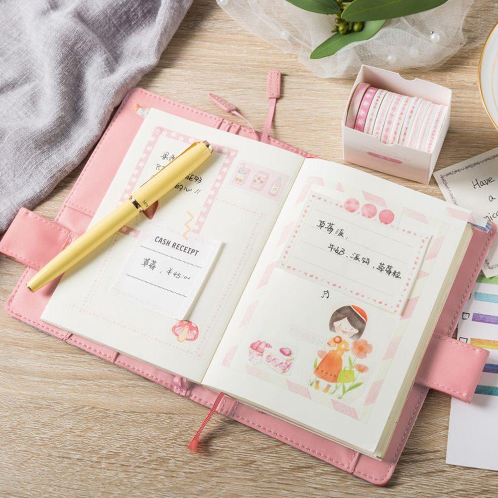 Nanas 10roll.ng Tape DIY Kerajinan Dasar Scrapbooking Colorful Planner Sticker