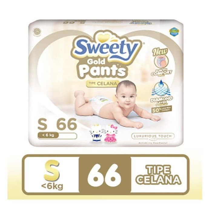 Sweety Gold Pants S 66 Popok Celana Bayi Pampers S66 Pampers