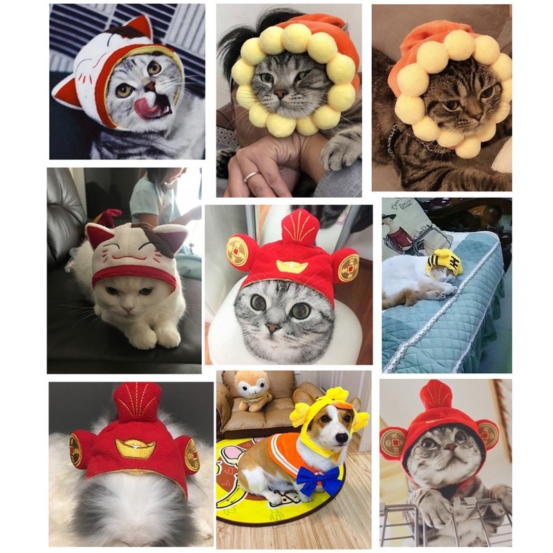 ★〓YUFeiPet〓★ Pet Party Hat Cat Cosplay Pet Accessories Puppy Cute Headdress Adjustable 10 Pet Headgear