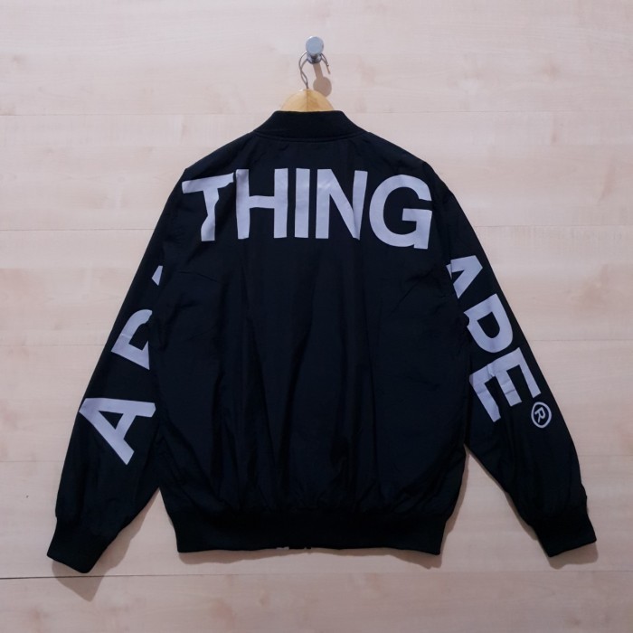 JAKET BOMBER BAPE A BATHING APE VERTICAL BLACK - M
