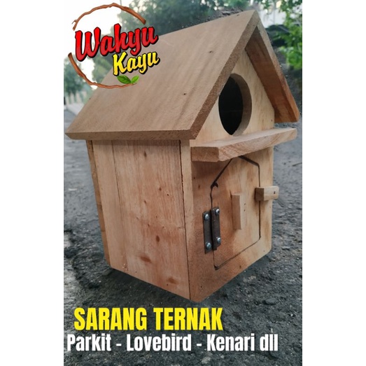 GLODOK RUMAH PARKIT LOVEBIRD KAYU TEMPAT BERTELUR TERNAK