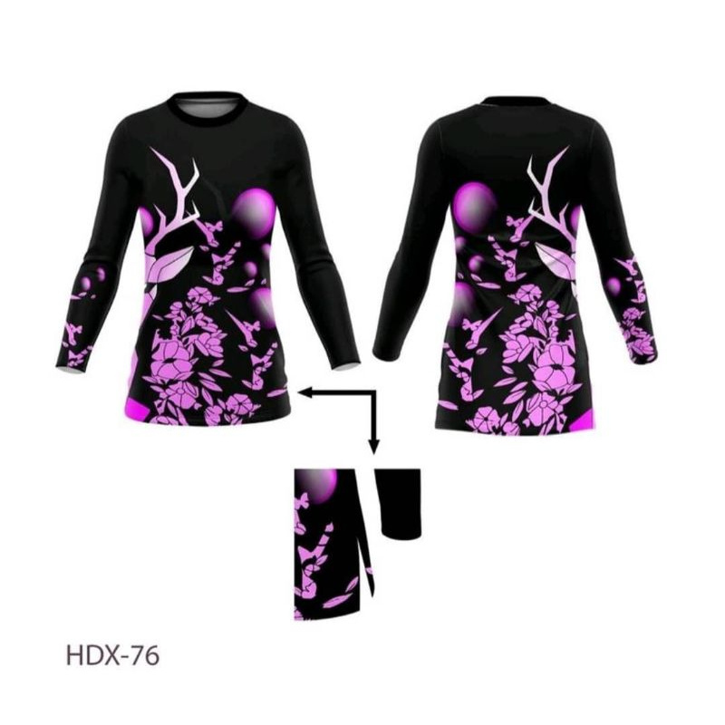 Baju Kaos Jersey Tunik Wanita Cewek Lilac Ungu Pink Modis Original Baju Olahraga Wanita