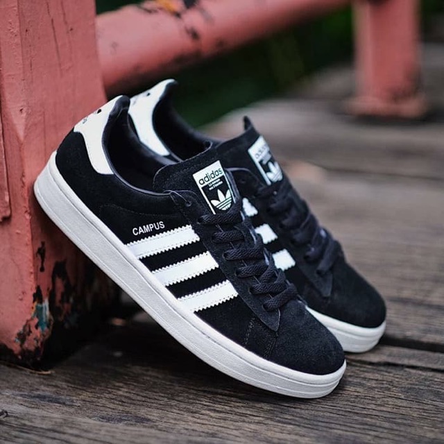Sepatu pria Adidas Campus Black White ORIGINAL