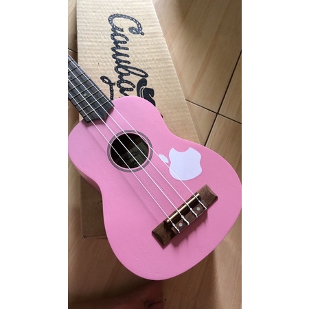 gitar cowboy ukulele original pink include box