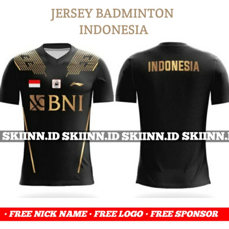 Jersey baju Badminton indonesia BNI Full printing