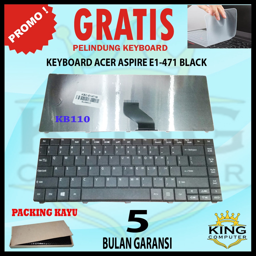 Keyboard Laptop Acer Aspire E1 E1-471 E1-421 E1-421G Series Free Keyboard Protector