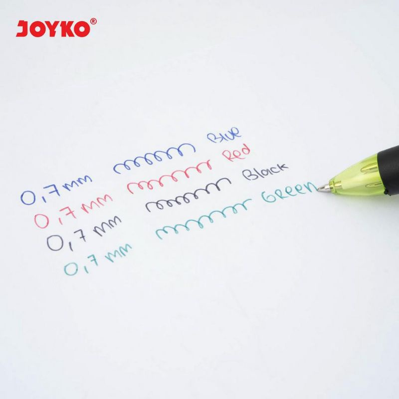 Ball Pen Pulpen Pena Joyko BP-288 Quaco 4Warna 12pcs