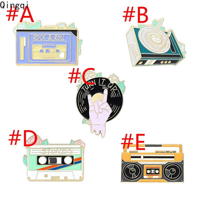 Bros Pin Enamel Desain Kaset Tape Musik Retro Rock Until Dead