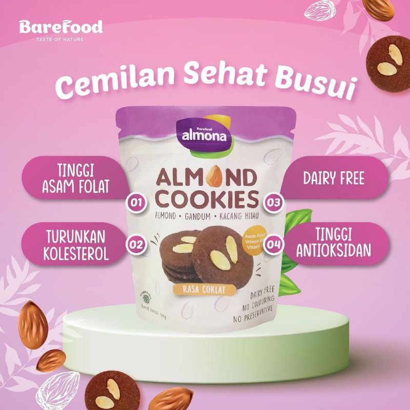 

Almond Cookies Almona Barefood | Asi Booster | Cemilan sehat