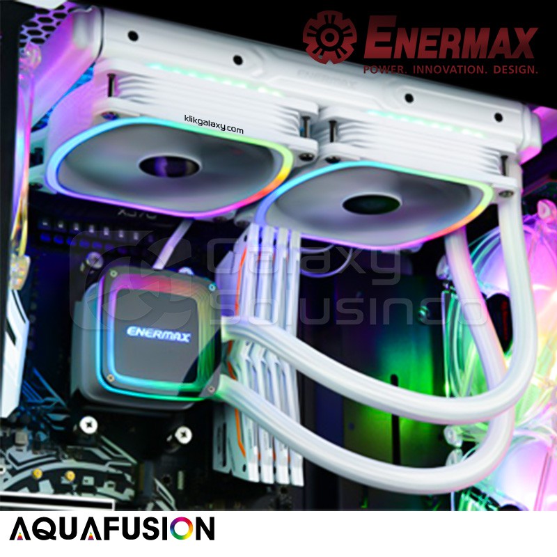 ENERMAX AQUAFUSION 240 SQUARE ARGB AIO CPU Cooler - White