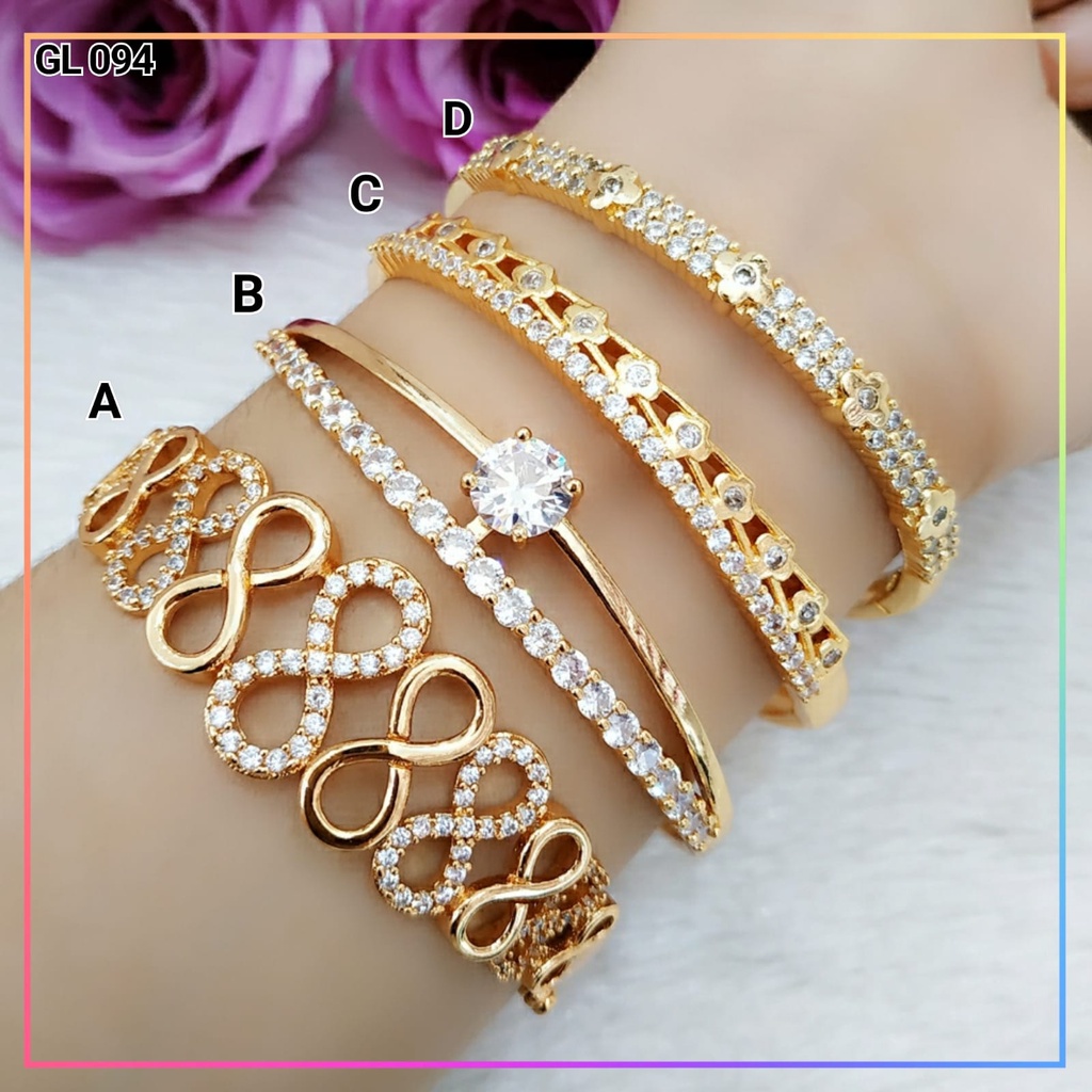 Gelang xuping gelang dewasa permata bangle lapis emas gold GL 094