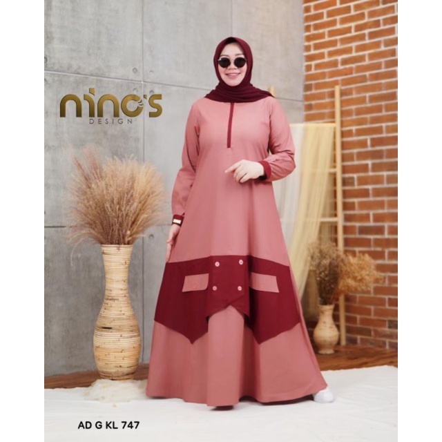 gamis original ninos gamis 0747 gamis hijab fashion original ninos