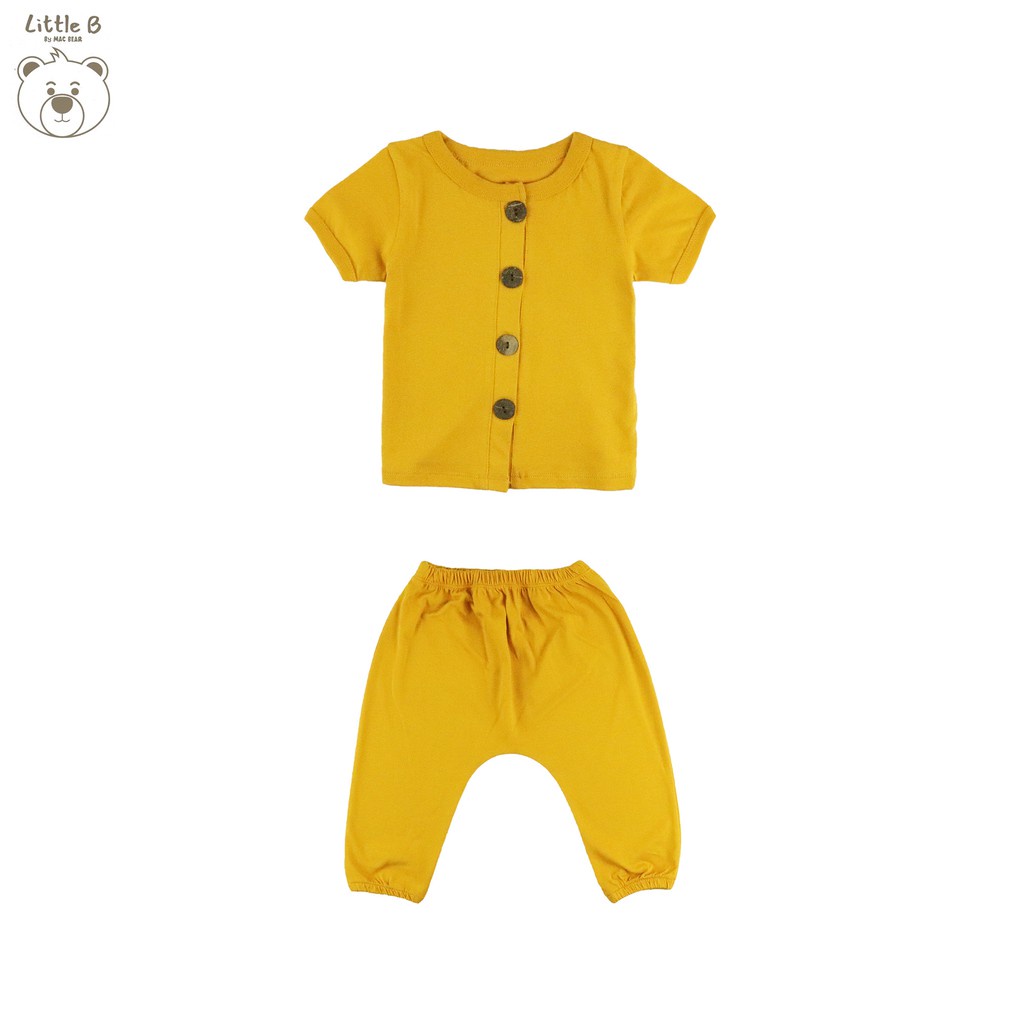 Little B By MacBear Setelan Bayi Basic Collection Little Rafael Newborn - 12 bulan-Mustard