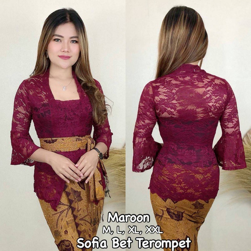 Kebaya Bali Jadi Brokat Lengan Terompet Xxl Atasan Kebaya Saja Shopee Indonesia