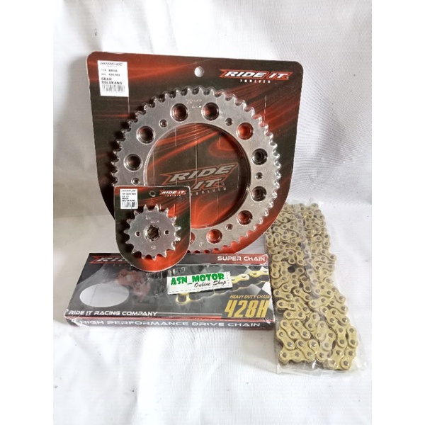 Gear Set WR 155 UK 50,51,53,55 DEPAN 14,15 RIDE IT