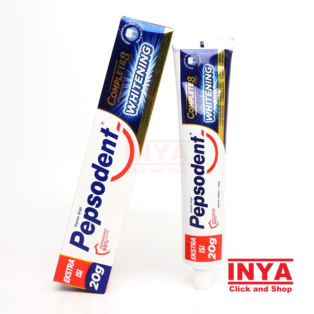 PEPSODENT COMPLETE 8 WHITENING TOOTHPASTE 190gr - Pasta Gigi - Odol