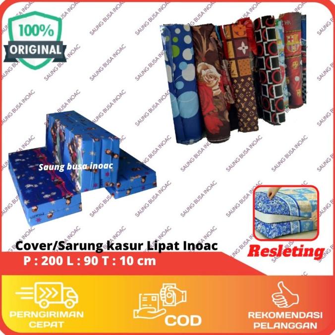 Cover / Sarung Kasur Lipat Empat Busa ukuran 200 x 90 x 10 cm always ready