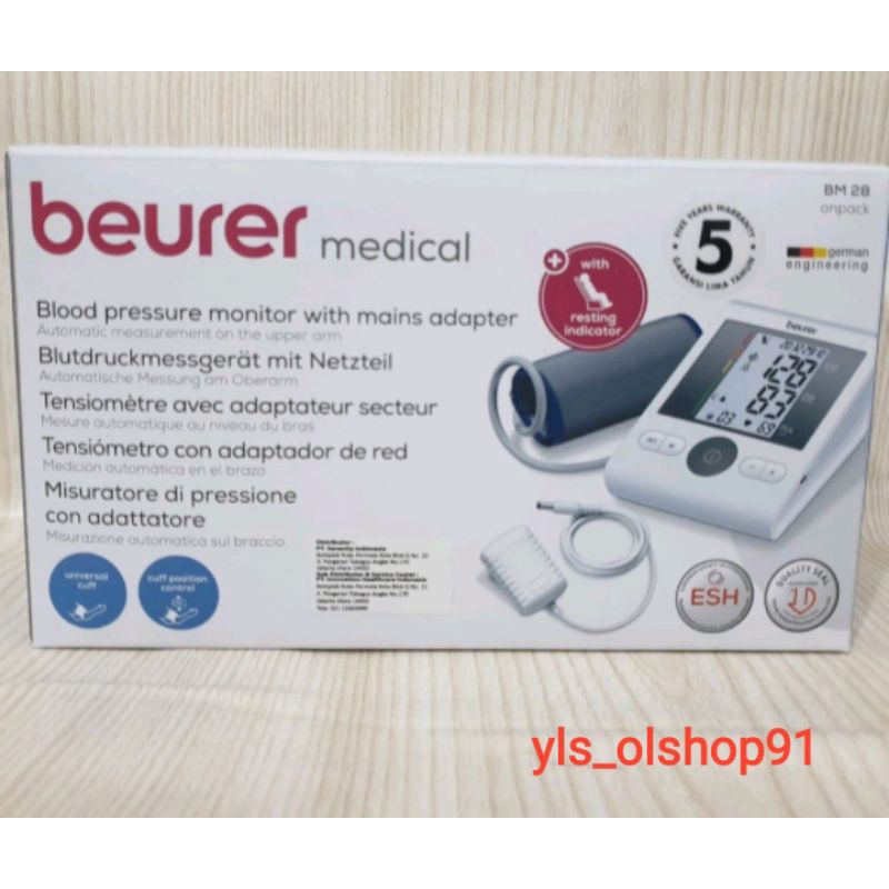 tensimeter digital lengan bm28 + adaptor tensimeter digital beurer