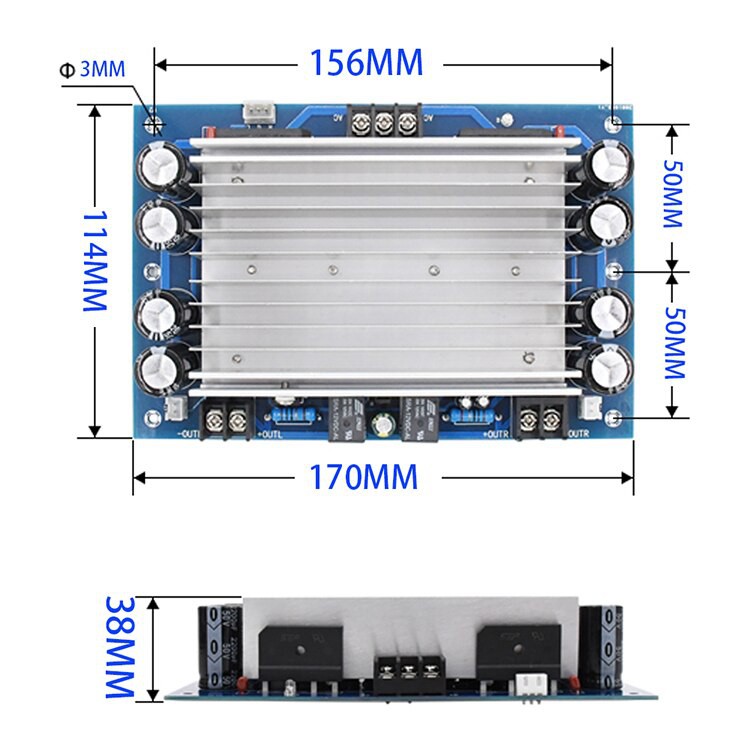 Power Amplifier CLASS A 100W*2 Analog TDA 7293 (XH A133)