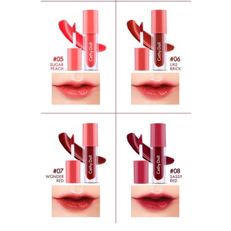 CATHY DOLL GLOW GEL TINT / LIPSTIK / LIP TINT / KOSMETIK BIBIR / KOSMETIK THAILAND