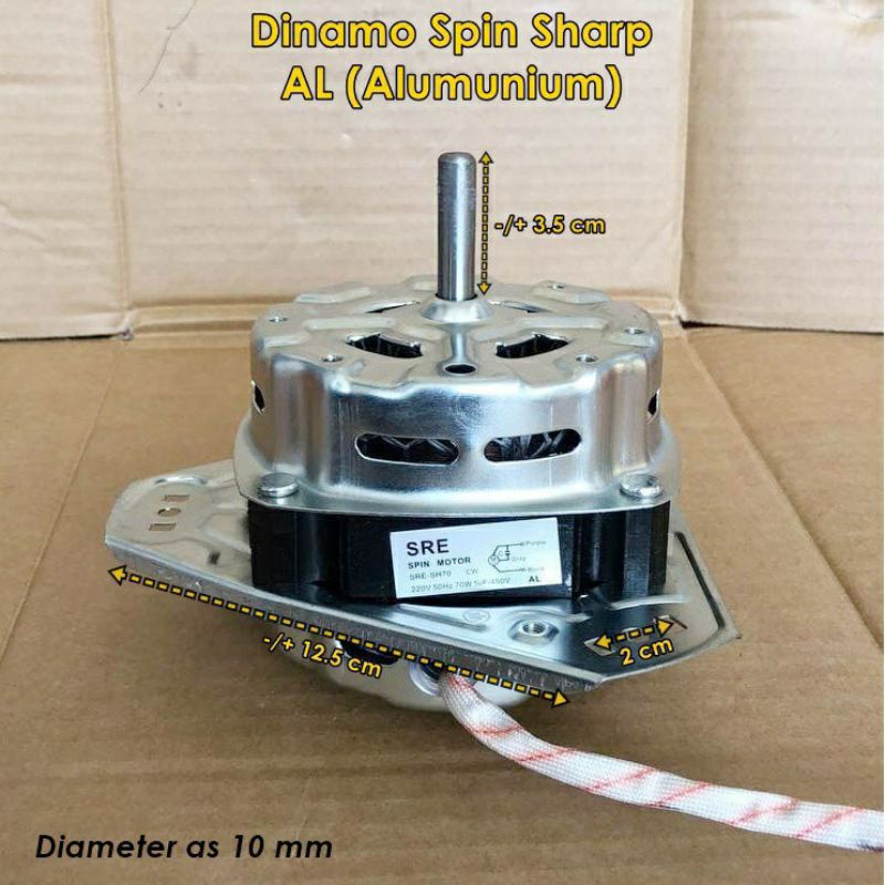 Dinamo  , Spin , 70W  Mesin Cuci , Motor ,  Pengering  , sharp  diameter as 10 mm