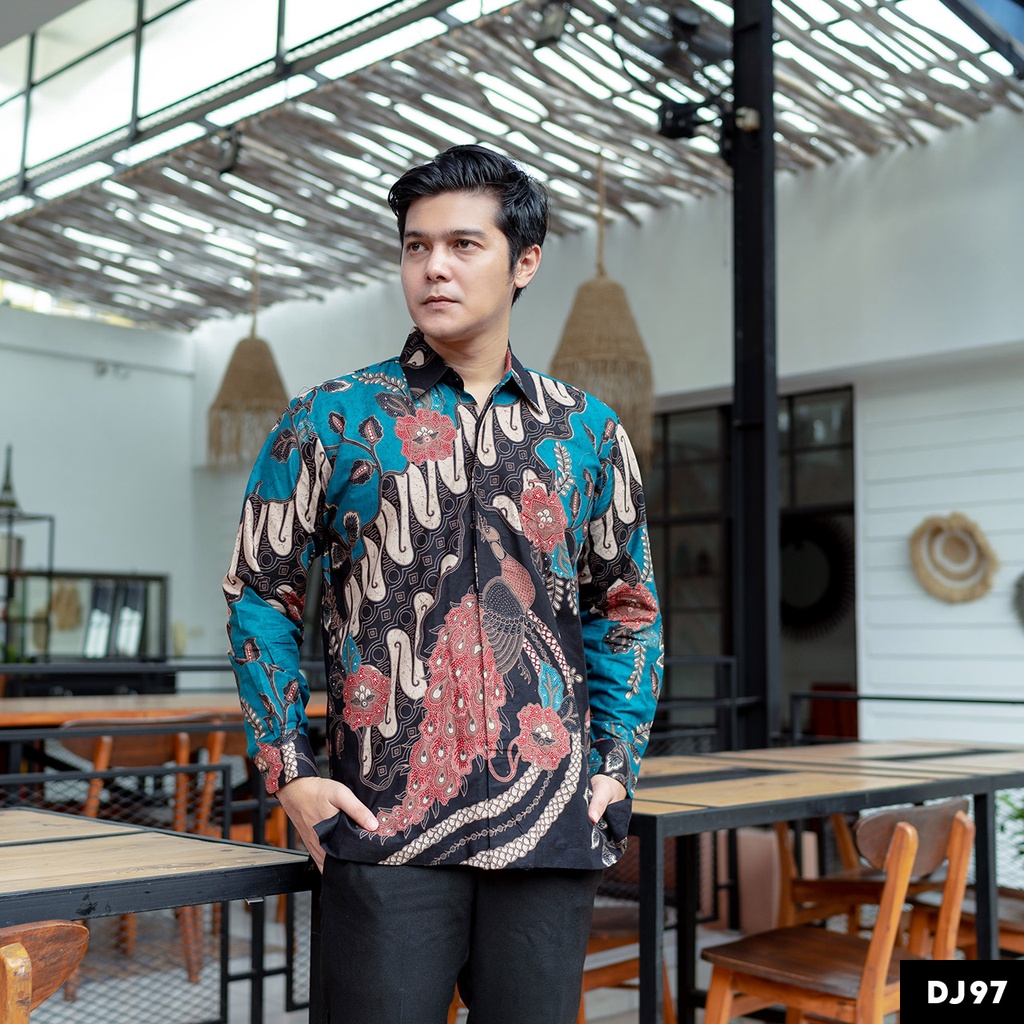 kemeja pria batik kombinasi | baju kemeja kombinasi batik pria | kemeja pria dewasa kombinasi batik 
