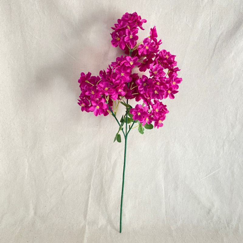 Bunga Cherry Blossom paris X3 (satuan) Bunga Artificial/Bunga Plastik/Bunga Dekorasi/Pernikahan-Ungu