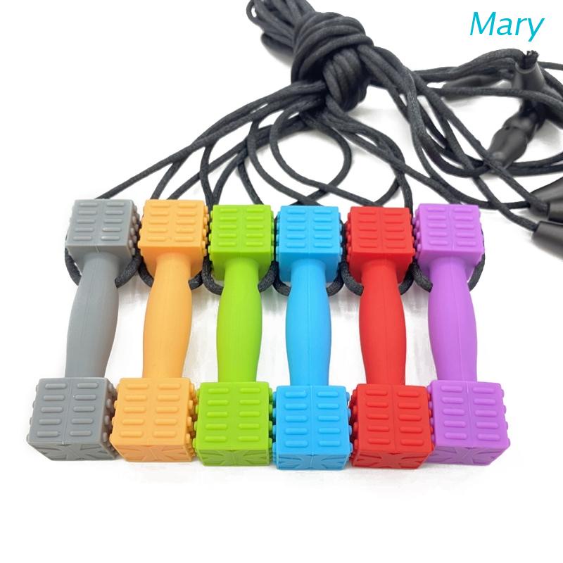 Mary 6pcs / Set Kalung Liontin Babi Bahan Silikon Untuk Latihan Sensori / Mengunyah