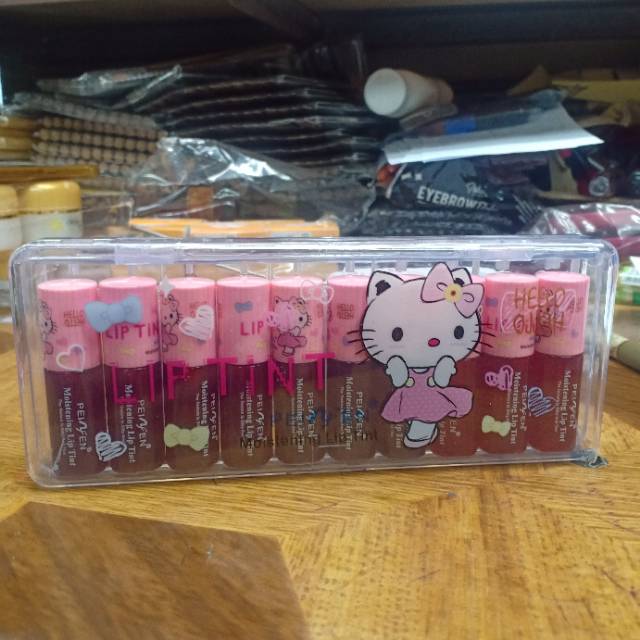 lip tint peinfen hello kity isi 10.pcs