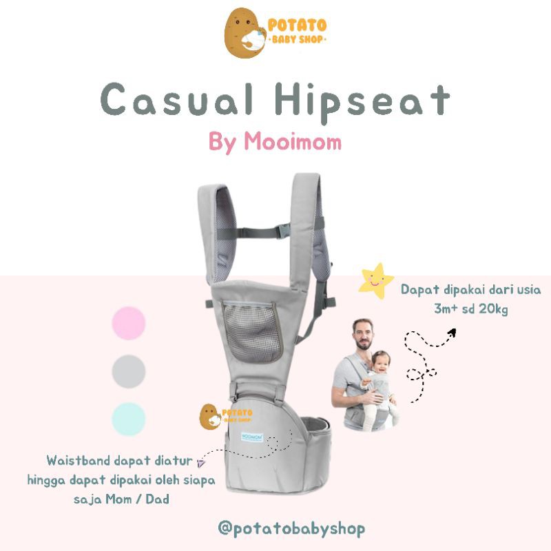 Mooimom Casual Hipseat Carrier - Gendongan Bayi Hip Seat