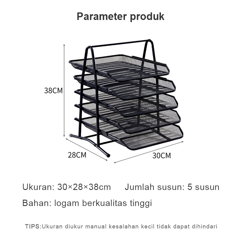 Rak Kertas Dokumen Surat 5 Susun Paper Document Letter Tray Tier