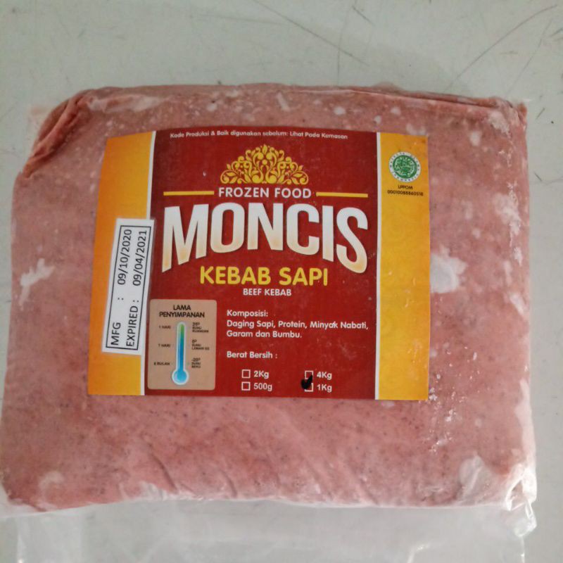 

Daging kebab sapi 1kg