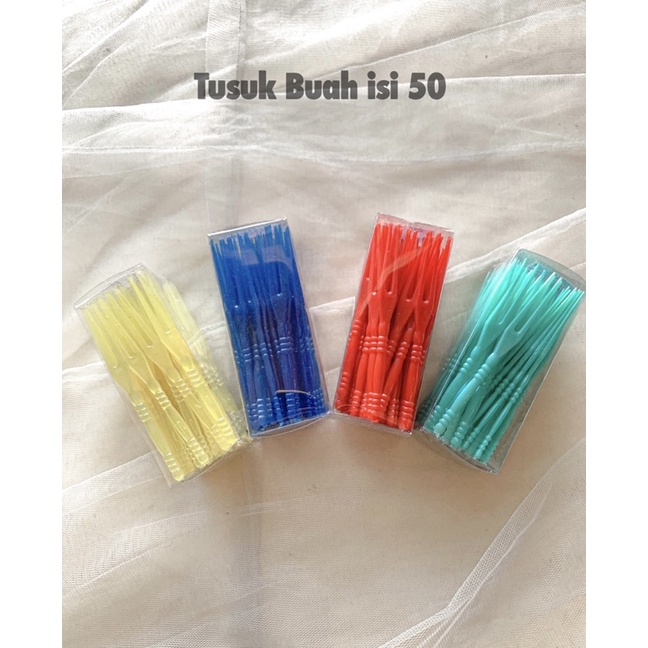 TUSUK BUAH/KUE PLASTIK BOX MIKA TERMURAH