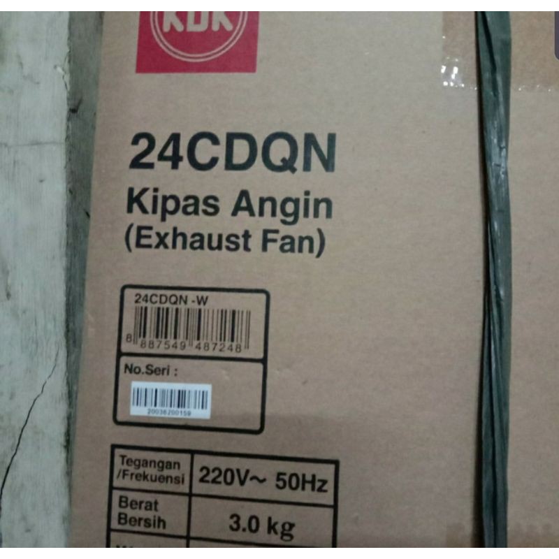 EXHAUST FAN 24CDQN KDK 8&quot; PLAFON SIROCCO CEILING FAN 24 CDQN