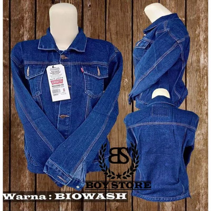 Jaket Jeans Polos Pria //Jaket Jeans Levis //Jaket Levis Jumbo //Jaket Levis Original Distro