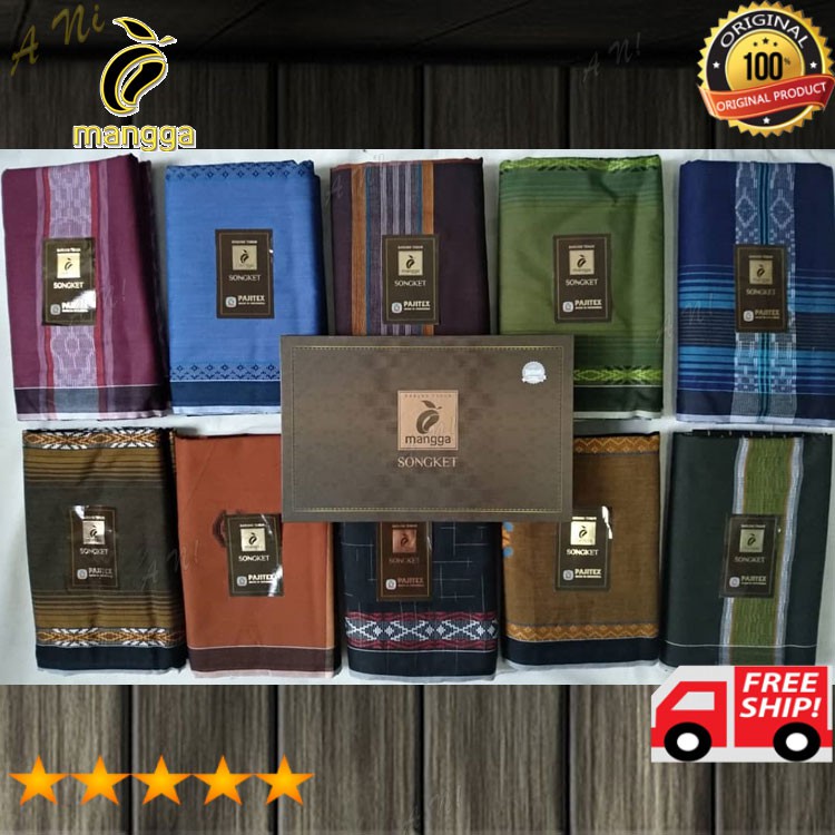 Sarung Tenun M15-10 Dewasa Original Cap MANGGA Motif SONGKET