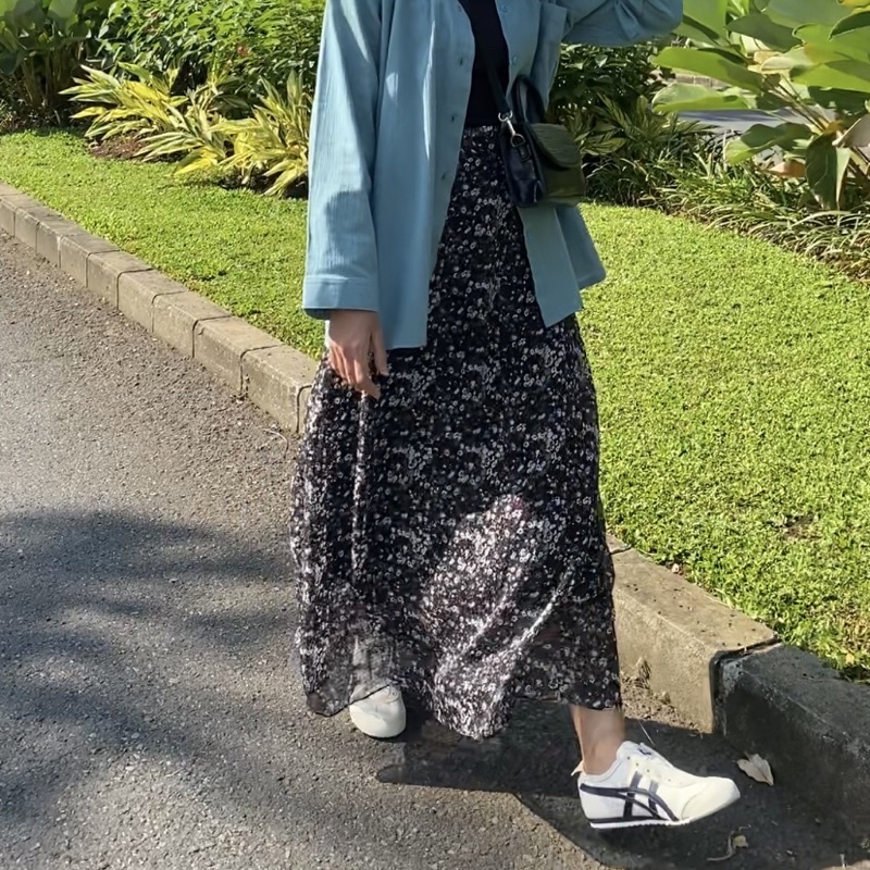 jisoo skirt - korean floral skirt