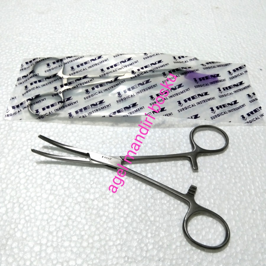 Klem pean Arteri Bengkok 14cm Renz/Pean Bengkok 14cm Renz/Klem Bengkok