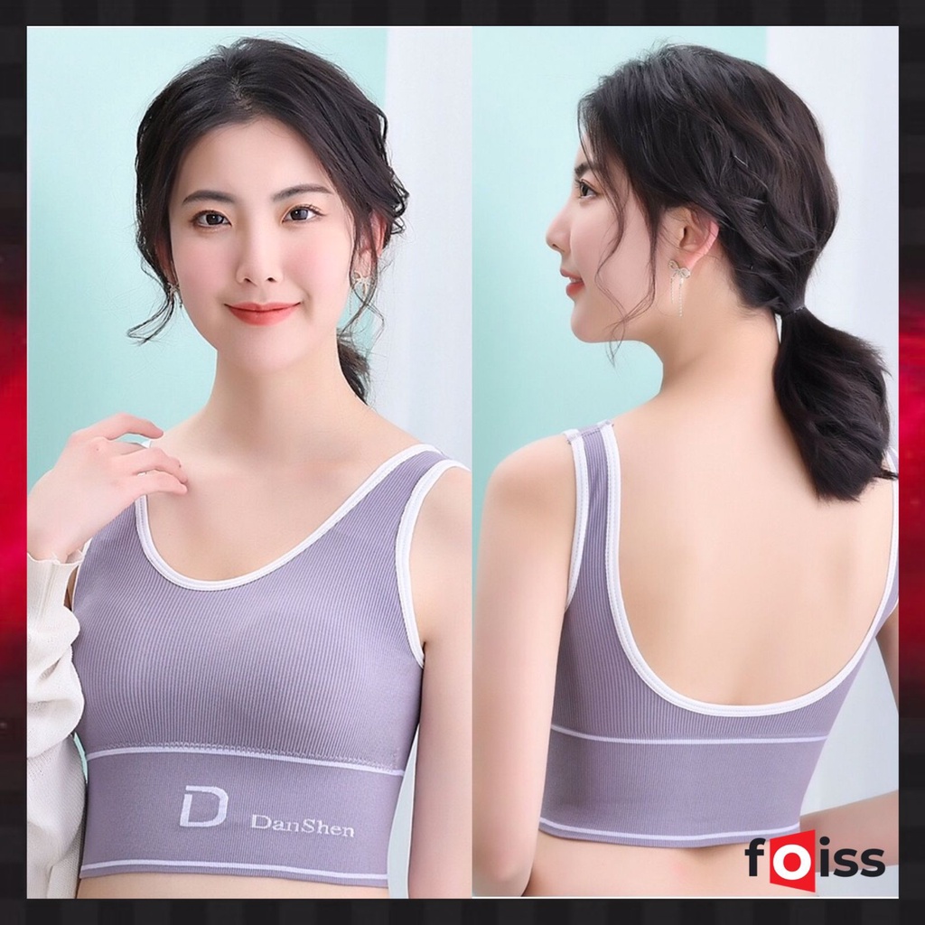 ✅𝐅𝐎𝐈𝐒𝐒® Sport Bra GYM Bra Olahraga Push Up Wanita Tanpa Kawat Seksi Import 1199