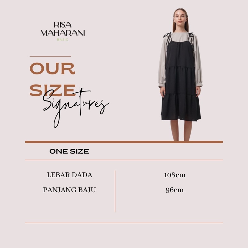 Basic Midi Dress Flossy - Nyaman dan Stylish - All Size