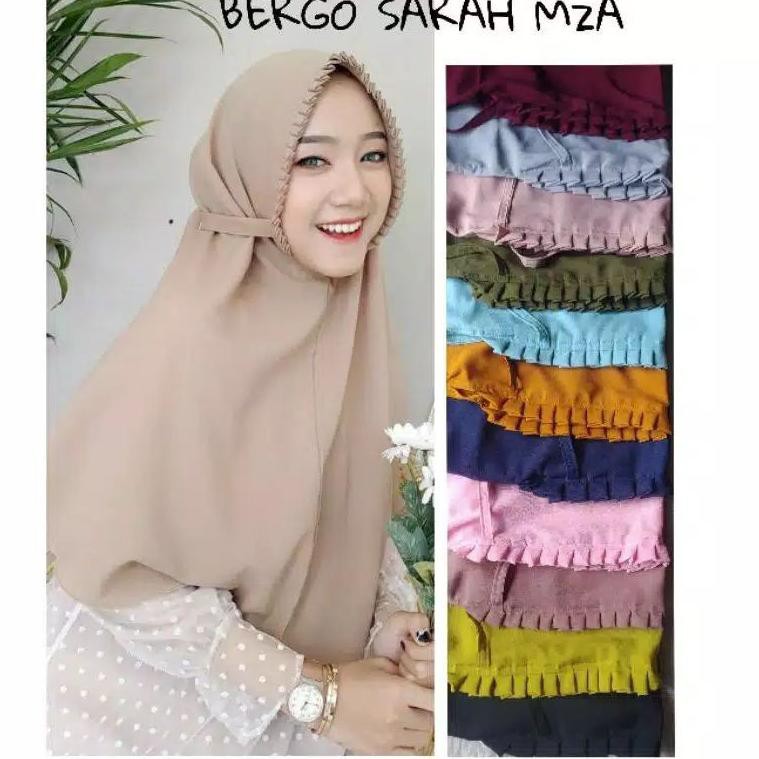 "Promo Hari Ini" jilbab bergo maryam lipit diamond non pet tali / bergo instan lipit gerigi rempel