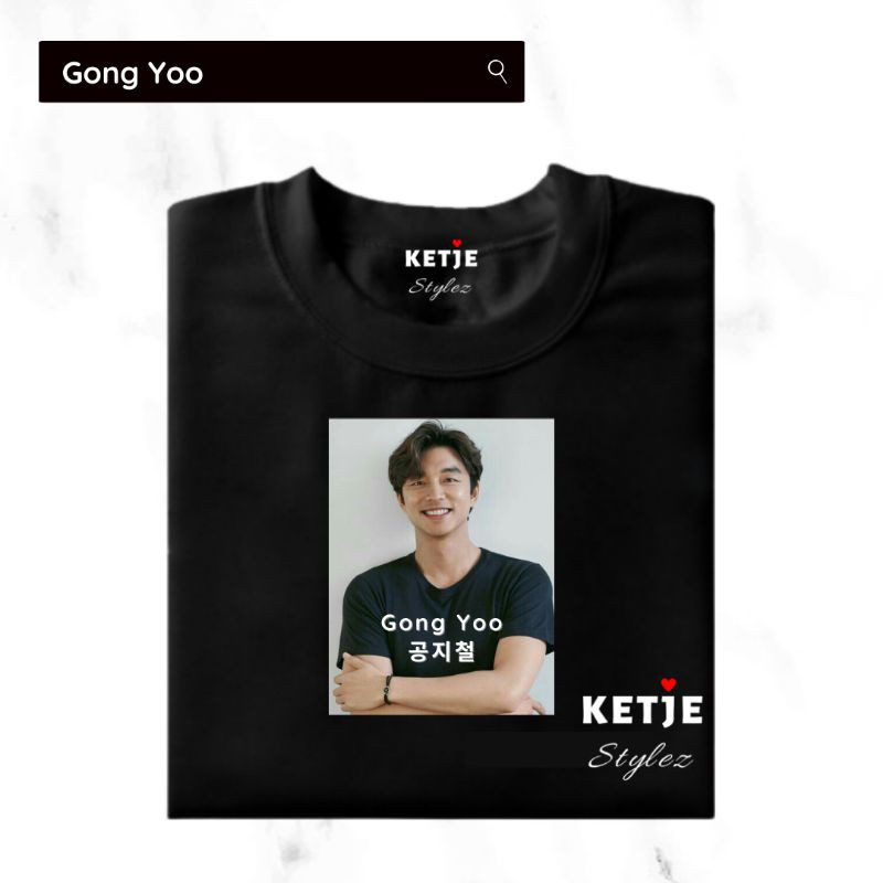 Kaos Custom Gong Yoo The Silent Sea Goblin Print Sablon Kaos Cewek Cowok Korea Gong Yoo Ketjebadai