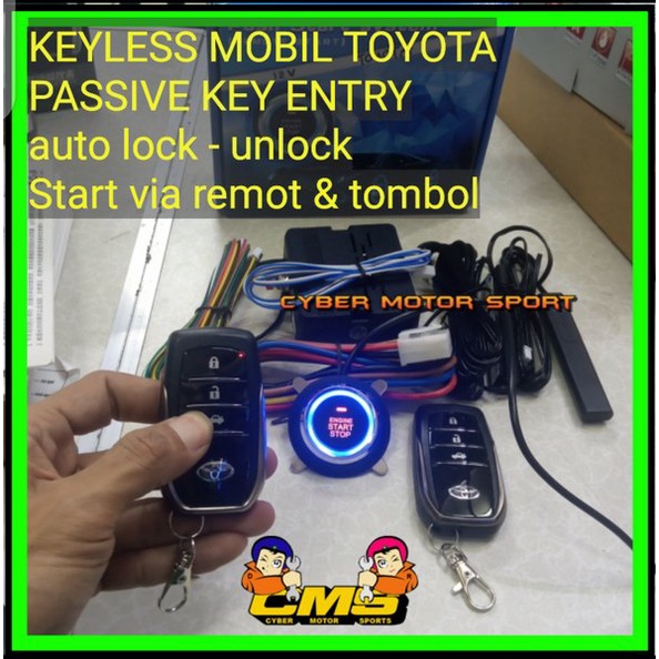 smart Keyless toyota calya upgrade sistem starter mobil tanpa kunci.