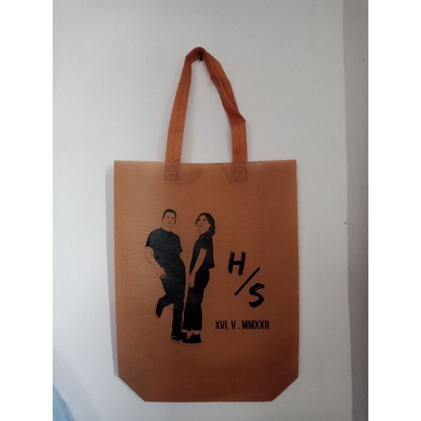 30×40×10 Tas Spunbond Box Sablon / Standing Handle Goodiebag Souvenir