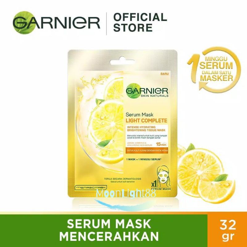 Garnier Serum Mask / Masker Wajah All Variant Garnier Eye Serum Mask